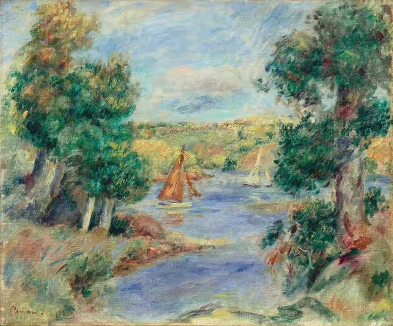 The Sailboats in Cagnes — Pierre-Auguste Renoir