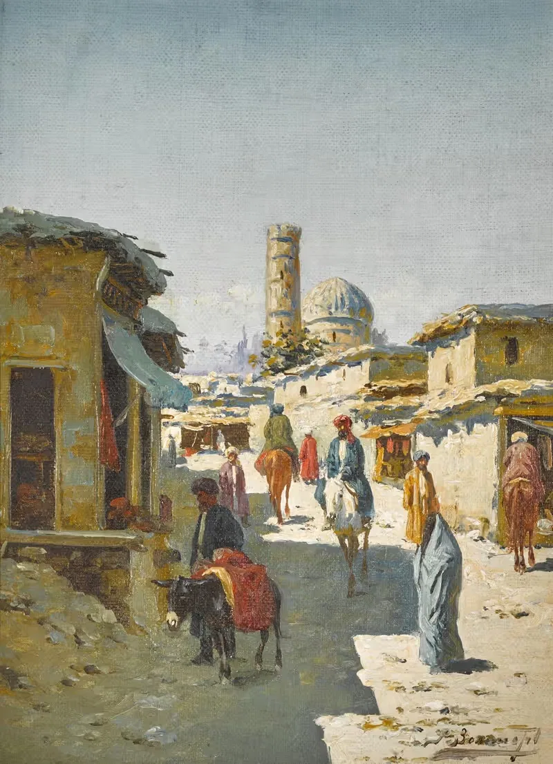 Уличная сцена Центральной Азии by Ричард Цоммер — digital art print download