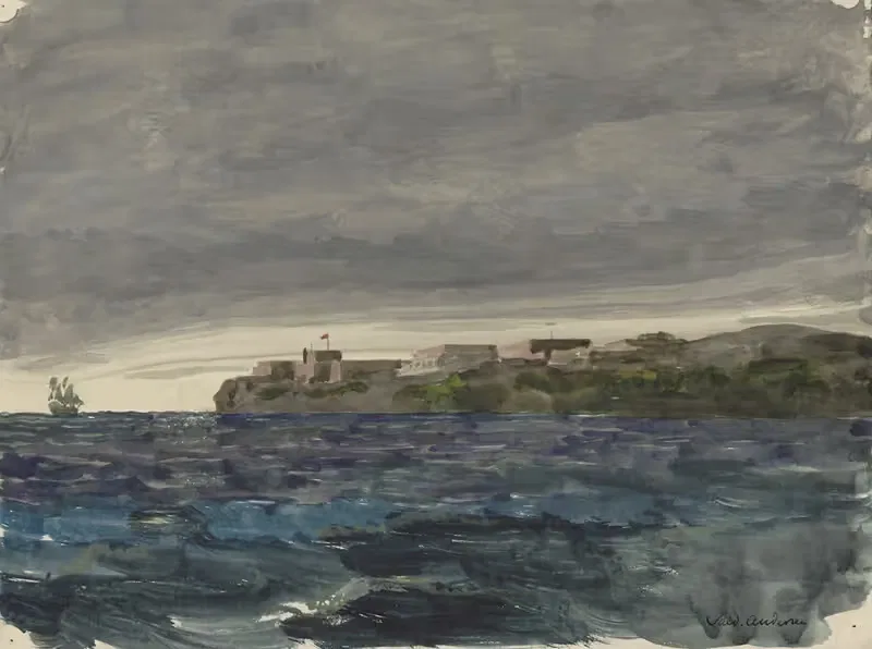 Берег, видимый с моря by Вальдемар Андерсен, 1895-1928 — digital art print download
