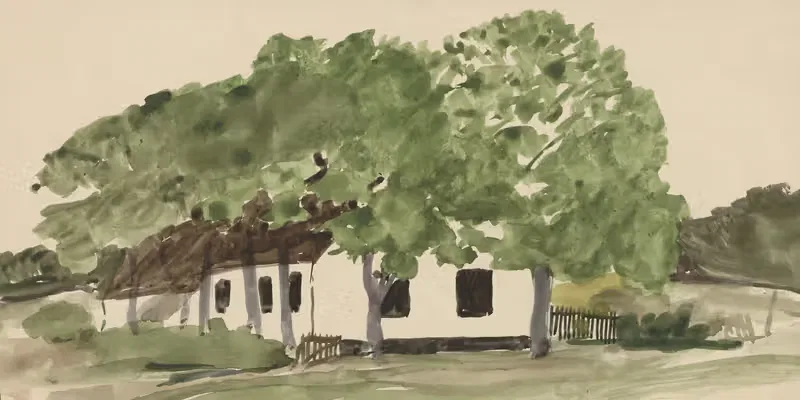 Маленький белый загородный дом by Вальдемар Андерсен, 1895-1928 — digital art print download