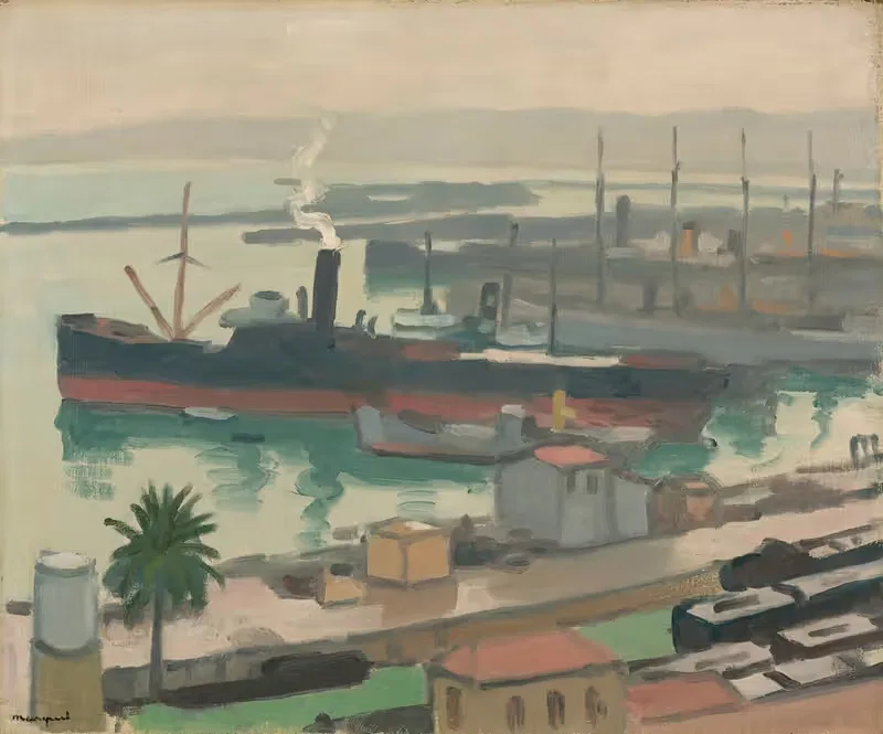 Дождь над портом by Альбер Марке, 1921 — digital art print download