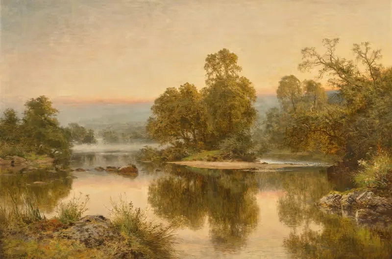 Летний вечер у заколдованного ручья by Бенджамин Уильямс Лидер, 1899 — digital art print download
