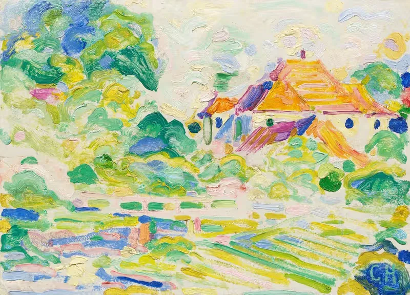 Замок Претцфельд за деревьями by Курт Херрманн, 1910 — digital art print download