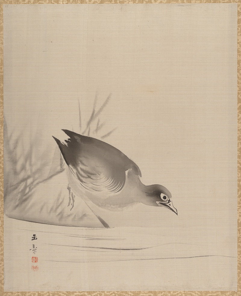 Bird at the Water's Edge by Кавабата Гёкусё — digital art print download