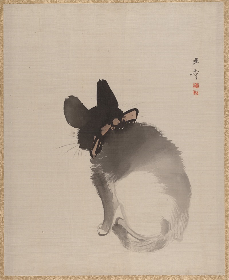 Cat Seen from Behind by Кавабата Гёкусё — digital art print download