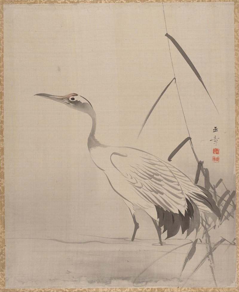 Crane Among Reeds by Кавабата Гёкусё — digital art print download