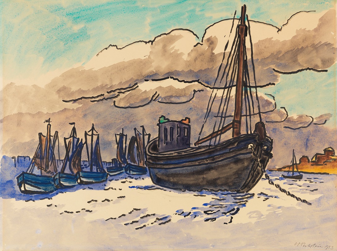 Поднимающийся прилив by Герман Макс Пехштайн, 1953 — digital art print download