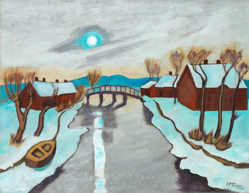 Зимнее утро by Герман Макс Пехштайн, 1952 — digital art print download