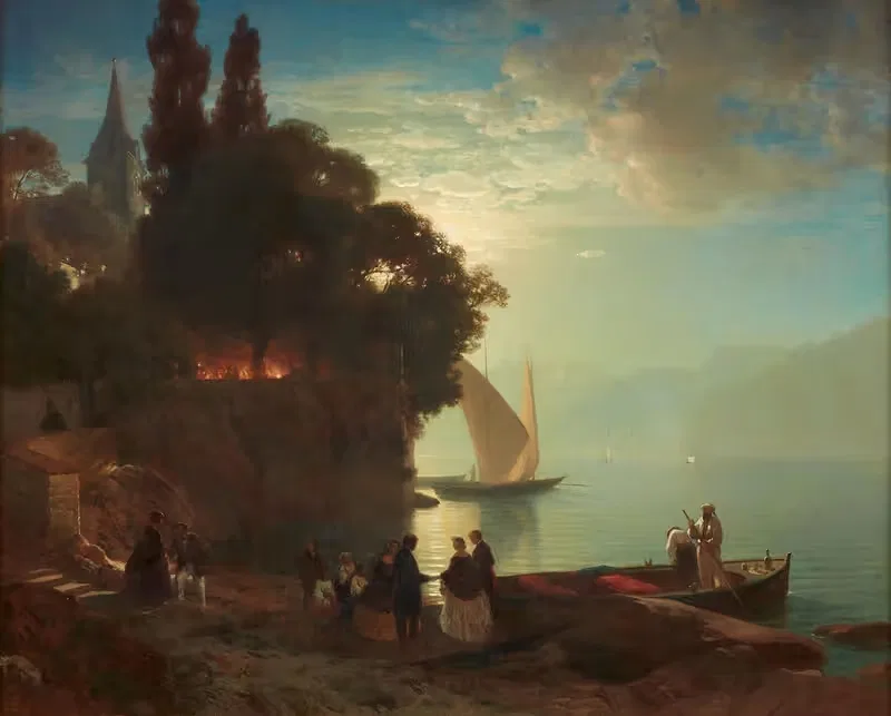 Eine Sommernacht am Genfer See — Johann Gottfried Steffan
