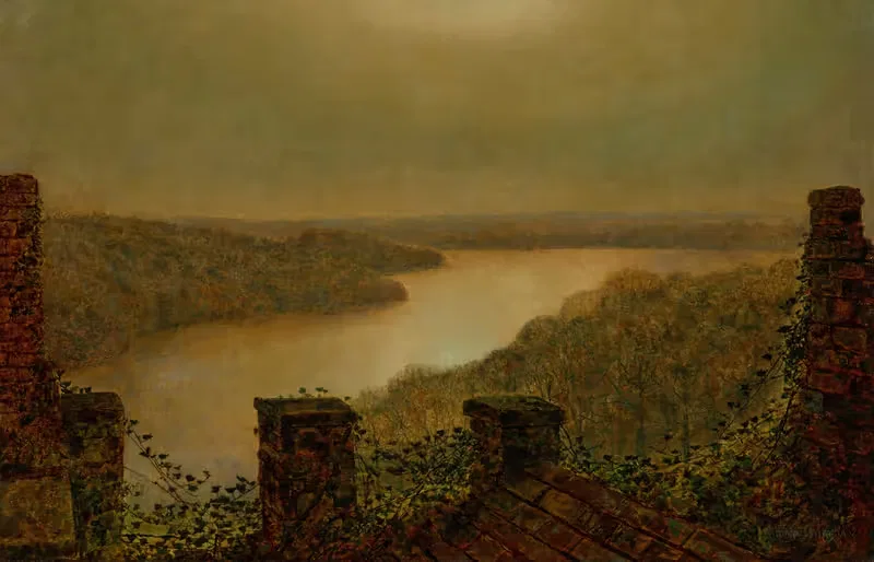 Roundhay Lake by John Atkinson Grimshaw, 1893 — digital art print download