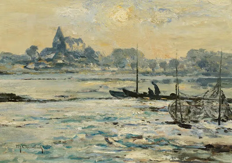 Fishermen on the Lower Rhine — Max Clarenbach