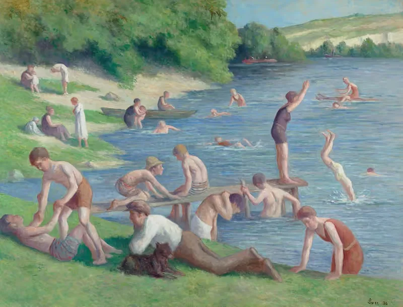 Мерикурт, купальщики и ныряльщики by Максимильен Люс, 1936 — digital art print download