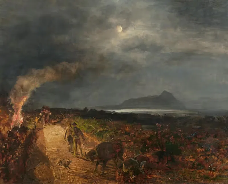 In the Pontine Marshes — Oswald Achenbach