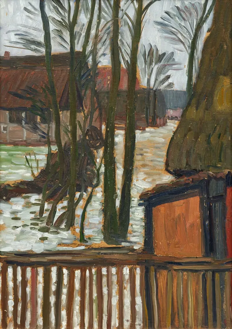 Fischerhuder Dorfstraße — Otto Modersohn