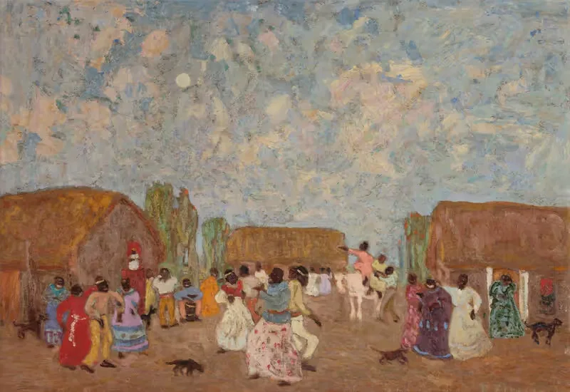 La plaza del pueblo — Pedro Figari