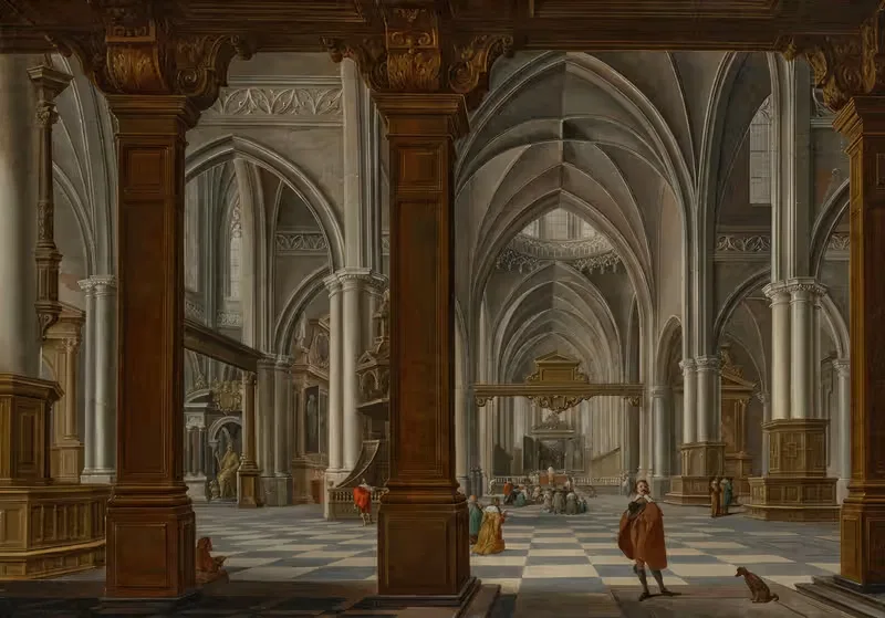 Interior of a gothic church — Pieter Neeffs the Elder