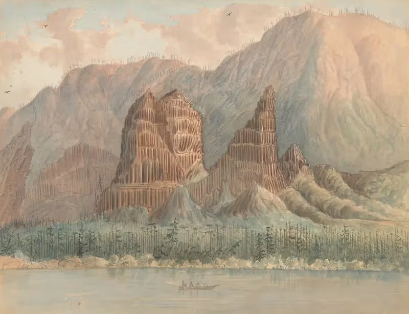Cascades - Columbia R. below the Rapids — James Madison Alden