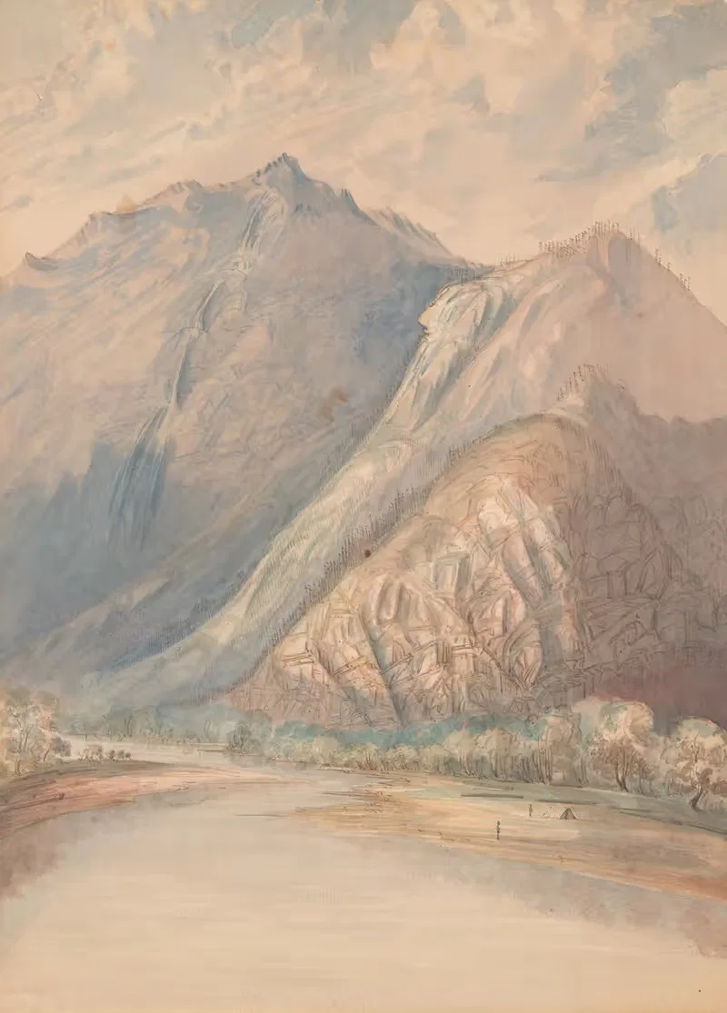 Great Stone Face, Fraser R. 9 miles below Hope — James Madison Alden