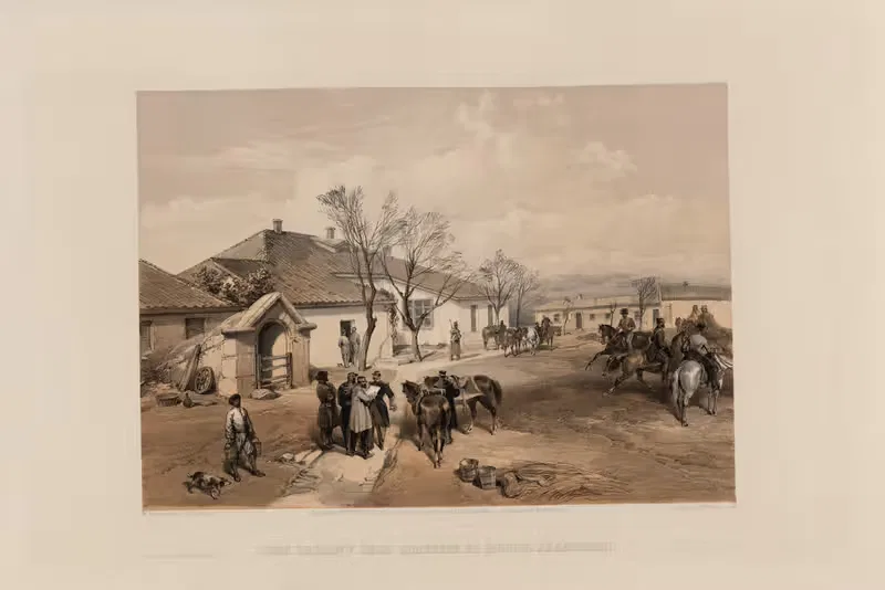 Lord Raglan's head quarters at Khutor-Karagatch by Уильям Симпсон, 1856 — digital art print download