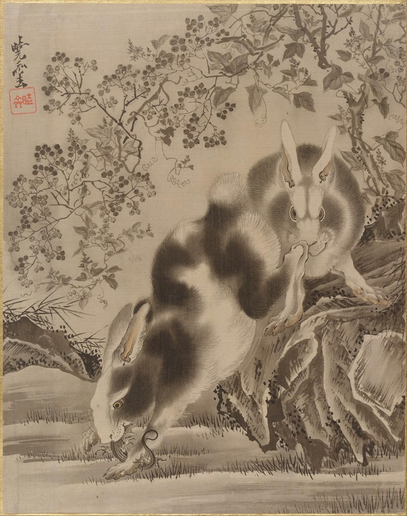 Rabbits by Каванабэ Кёсай — digital art print download