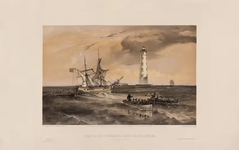 The light-house at Cape Chersonese - looking south — William Simpson