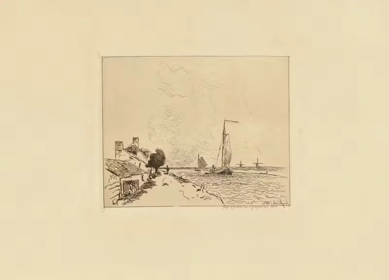 Les deux Barques à voile by Иоганн Бартольд Йонгкинд, 1862 — digital art print download