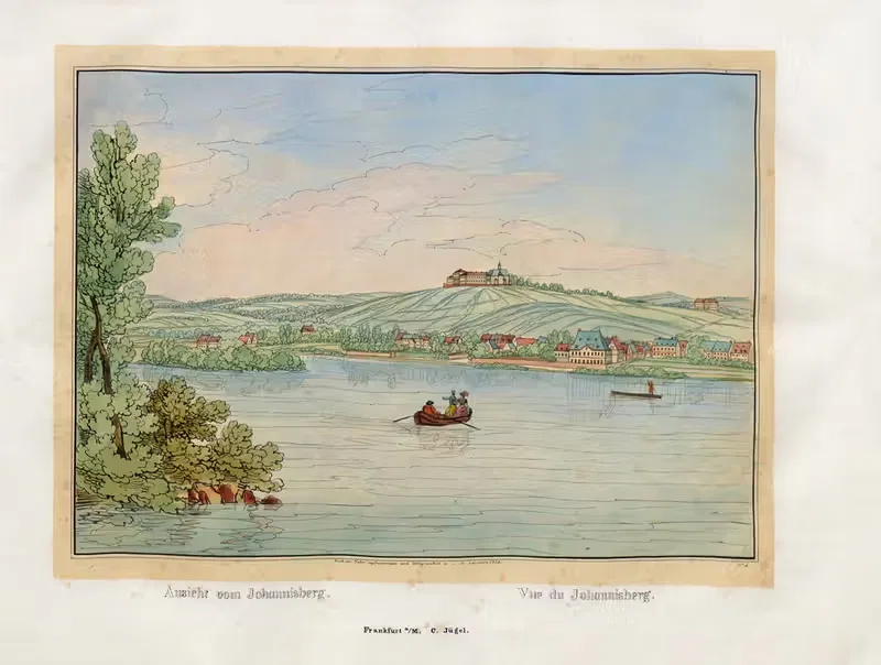 Vue de Johannisberg by Johann Adolf Lasinsky, 1829 — digital art print download