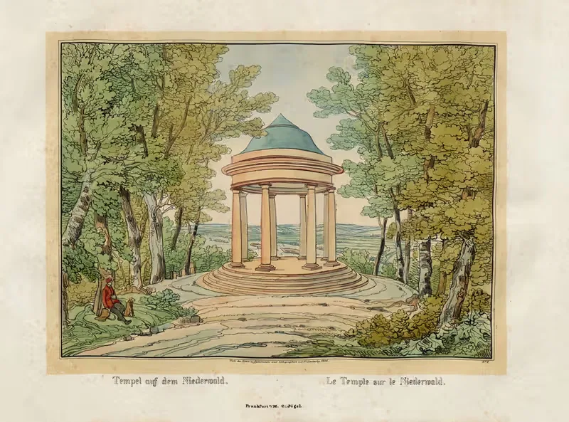 Le tempele sur le Niederwald by Johann Adolf Lasinsky, 1829 — digital art print download