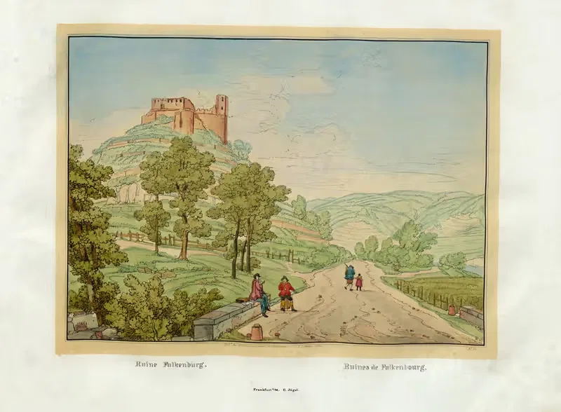 Ruines de Falkenbourg by Johann Adolf Lasinsky, 1829 — digital art print download