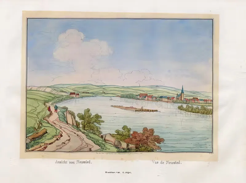 Vue de Neuwied by Johann Adolf Lasinsky, 1829 — digital art print download