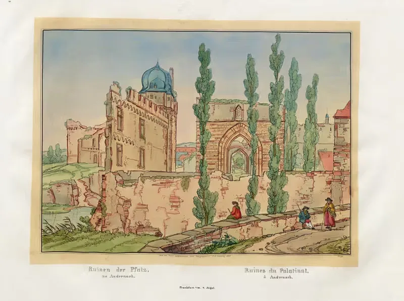 Ruines du Palatinat, à Andernach by Johann Adolf Lasinsky, 1829 — digital art print download