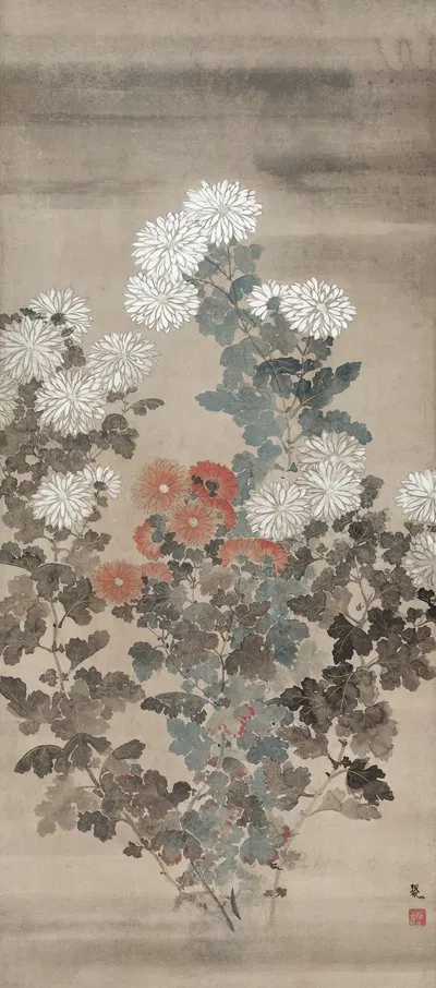 Chrysanthemums by Kitagawa Sōsetsu — digital art print download
