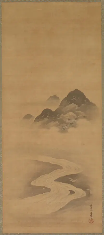 Миномото но Накакуни посещает леди Кого by Киёхара Юкинобу — digital art print download