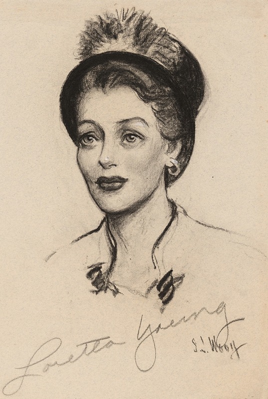 Loretta Young by Самуэль Джонсон Уулф, c. 1947 — digital art print download