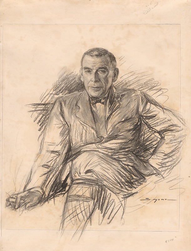 Newton Booth Tarkington by Sebastian Simonet, c. 1930 — digital art print download