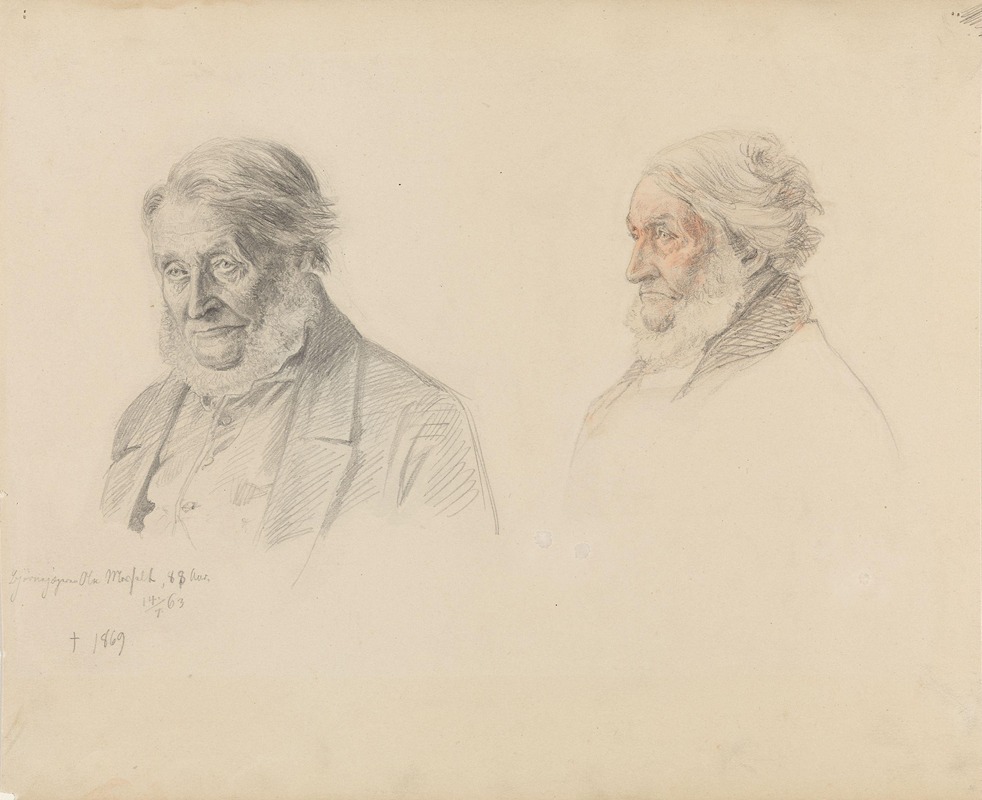 Bjørnejegeren Ola Messelt — Adolph Tidemand
