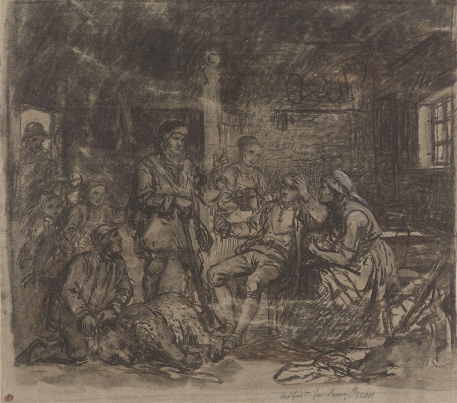Bjørnejegerens hjemkomst — Adolph Tidemand
