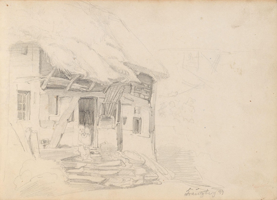 Bondehus, Kreuzberg by Адольф Тидеманд, 1839 — digital art print download