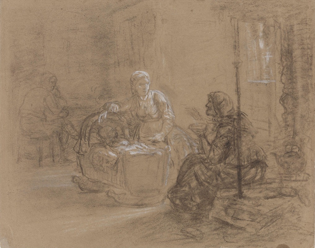 En signekjerring by Адольф Тидеманд, 1857 — digital art print download