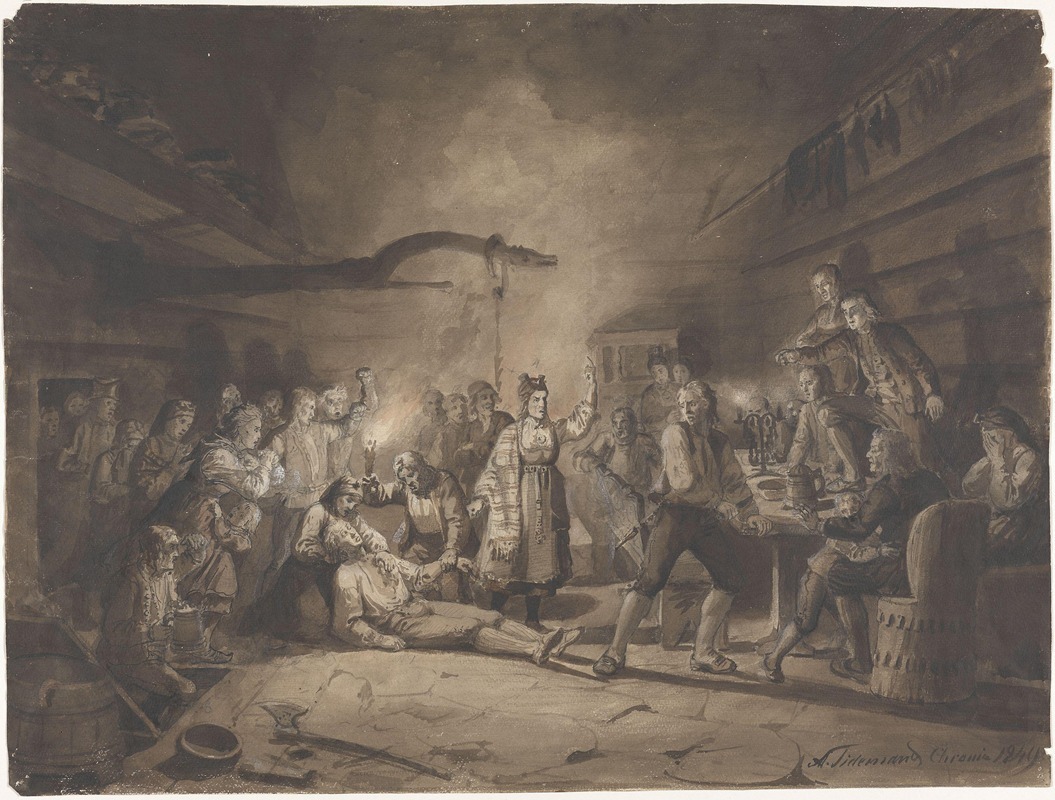 Etter tvekampen by Адольф Тидеманд, 1849 — digital art print download