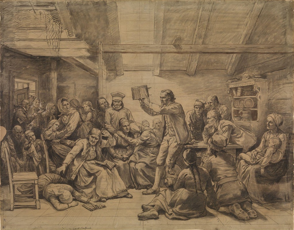 Fanatikerne by Адольф Тидеманд, 1865-1866 — digital art print download