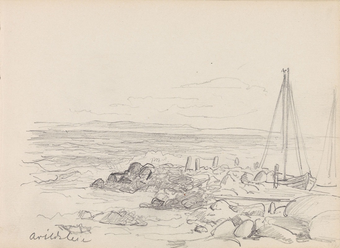 Fra Arild, Kullen by Адольф Тидеманд, 1868 — digital art print download