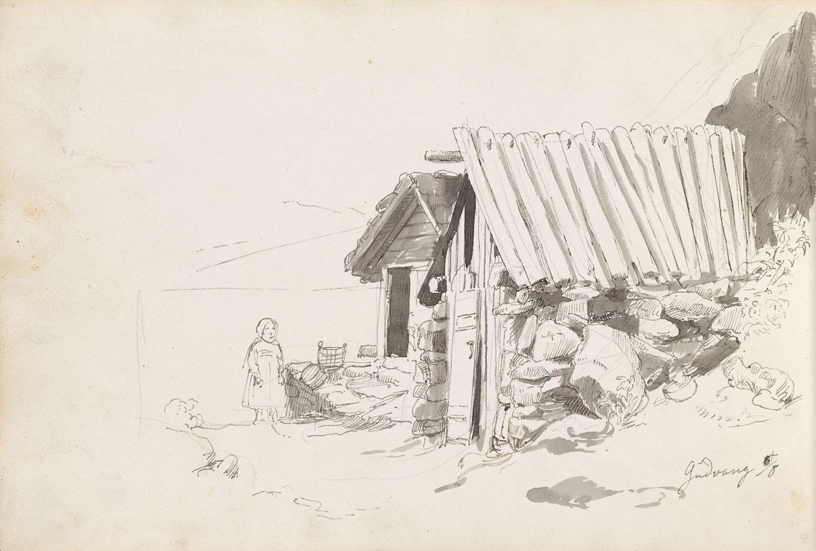 Fra Gudvangen by Адольф Тидеманд, 1843 — digital art print download
