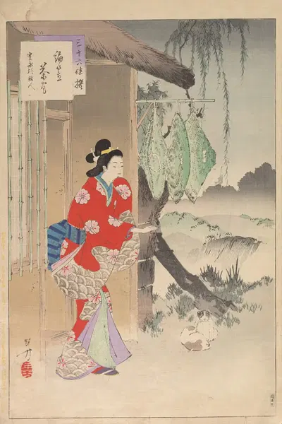 Noblewomen of the Tokugawa Period; Thirty-six Beauties (Sanjuroko kasensoro) Pl.21 by Toshikata Mizuno, 1891–1893 — digital…