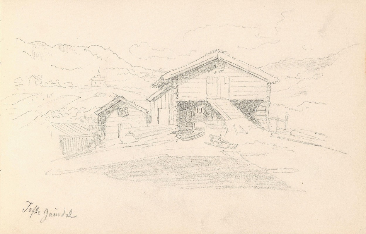 Fra Tofte, Gausdal by Адольф Тидеманд, 1859 — digital art print download