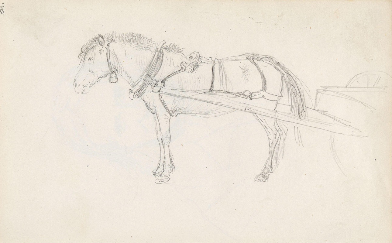 Horse and cart by Адольф Тидеманд — digital art print download