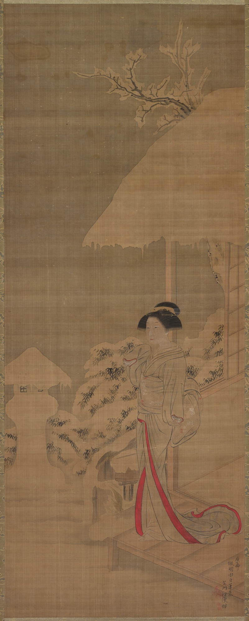 Beauty (Bijin) in the Snow — Shiba Kōkan