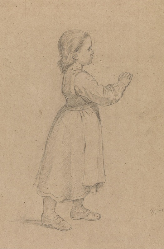 Liten jente by Адольф Тидеманд, 1860 — digital art print download