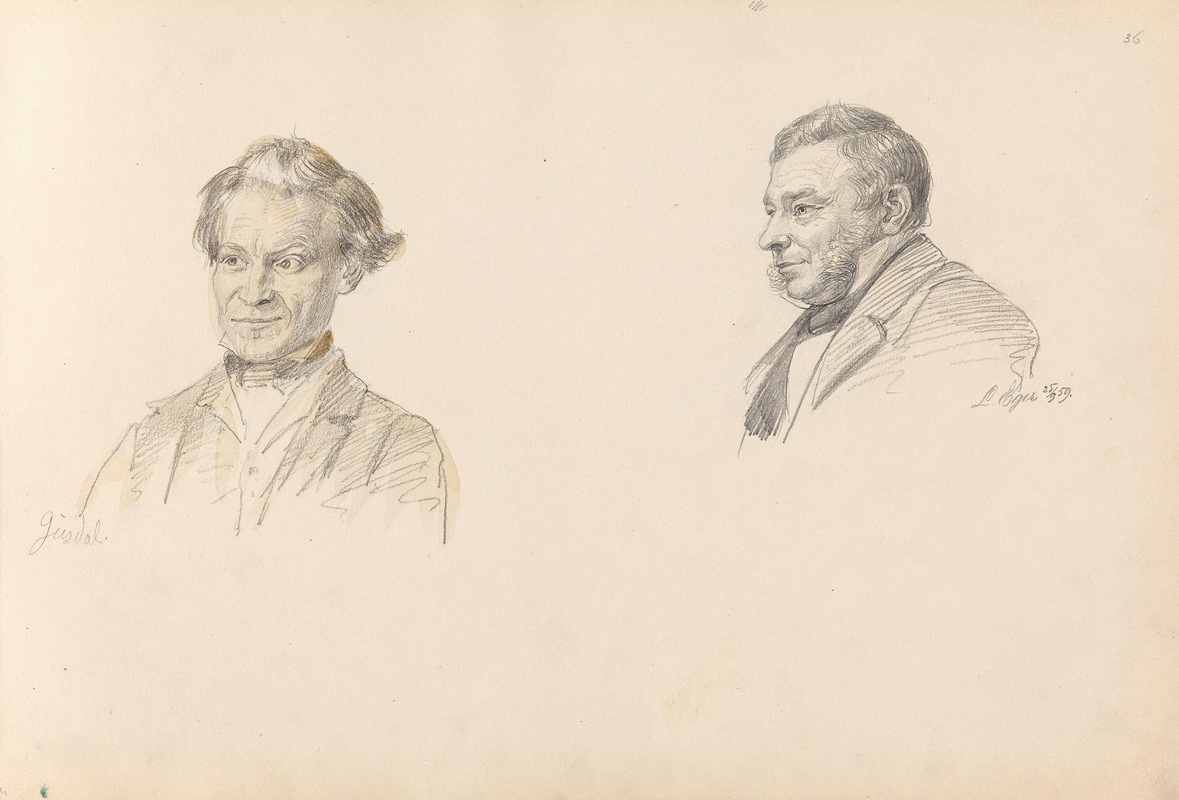 Mannsportrett, Gausdal; Lorentz Eger by Адольф Тидеманд, 1859 — digital art print download