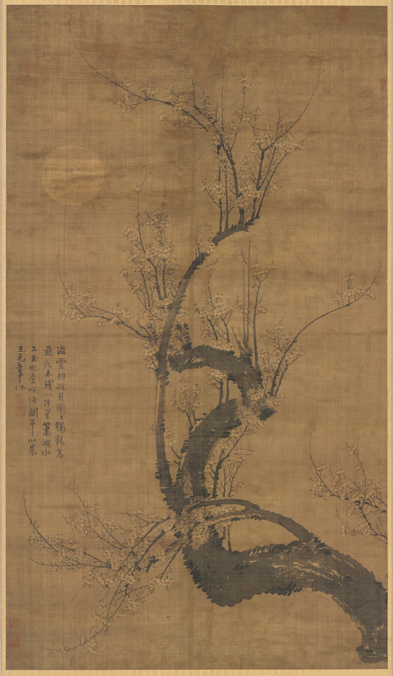 A Prunus in the Moonlight by Wang Mian — digital art print download